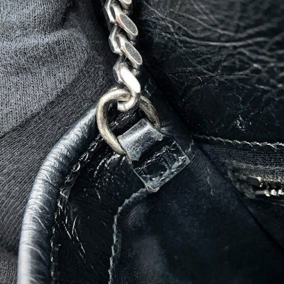 SAINT LAURENT Black Leather Shoulder Bag - Picture 9 of 16